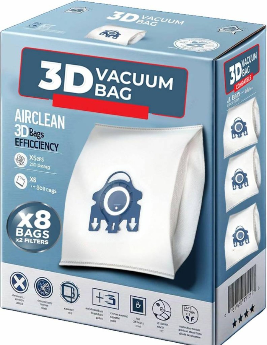 5-Star 16 Dust Bags + 4 Filters Replacement Compatible with Miele Classic C1, Complete C1 C2 C3, S200 S400 S500 S800 Series Vacuum Cleaners, HEPA 3D Bags for Miele Canister Models