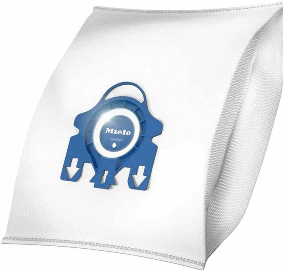 Miele GN Airclean 3D Efficiency Dust Bags - 4 Pack with 2 Filters for Vacuum Cleaners, White (Model 10123210)