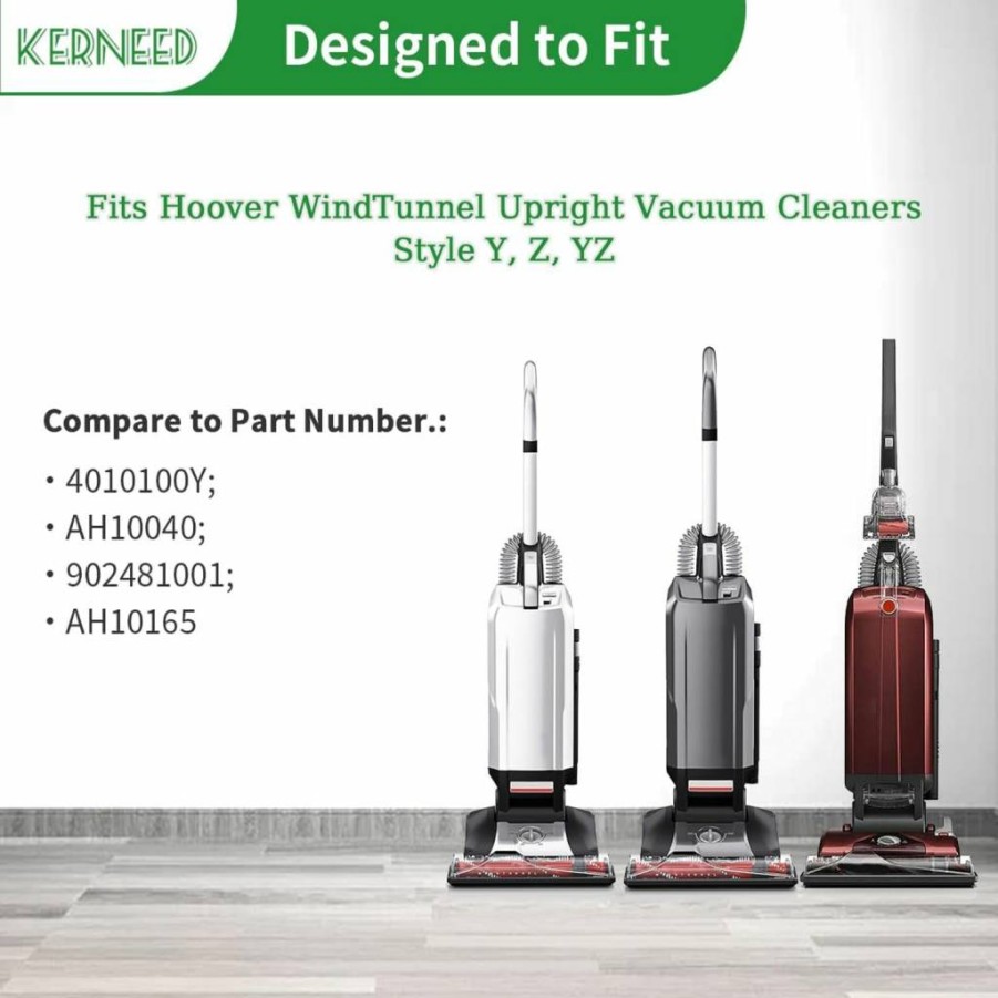 5 Pack Kerneed Type Y HEPA Vacuum Bags for Hoover WindTunnel Upright Vacuum Cleaners, Compatible with Models Y/Z/YZ, Replacement for Part 4010100Y, High Efficiency Dust Bags