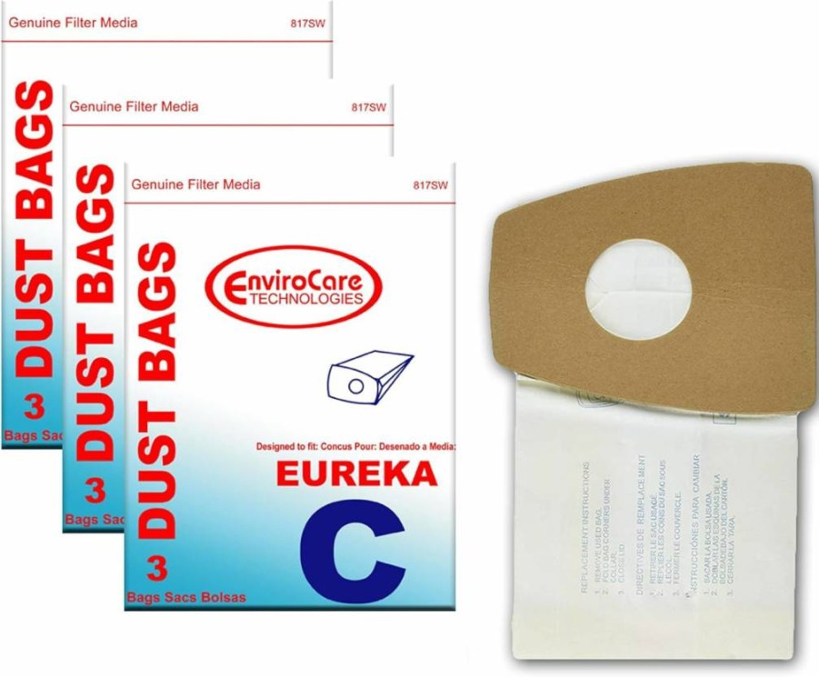 EnviroCare Replacement Vacuum Bags for Eureka Mighty Mite Type C - 9 Pack Dust Bags Compatible with Eureka Vacuum Cleaners