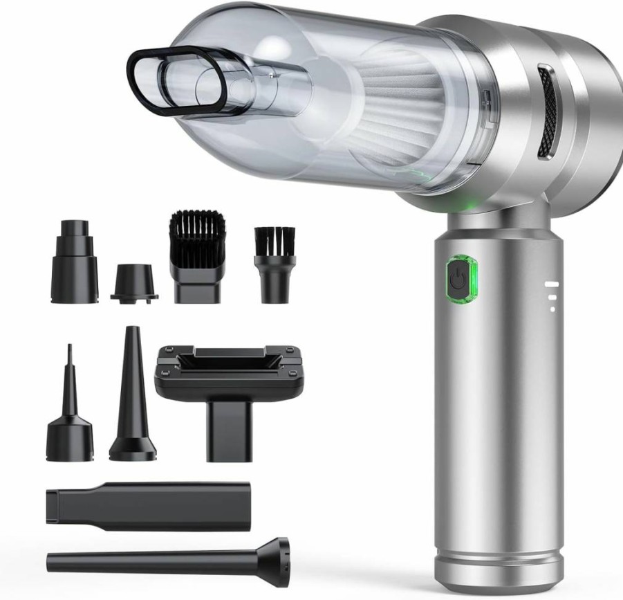 VNOST Cordless Car Vacuum Cleaner - 21000Pa Powerful Suction, 3 Modes, Portable Handheld Vacuum for Home, Car, Office, Type-C Charging (Mysterious Silver)
