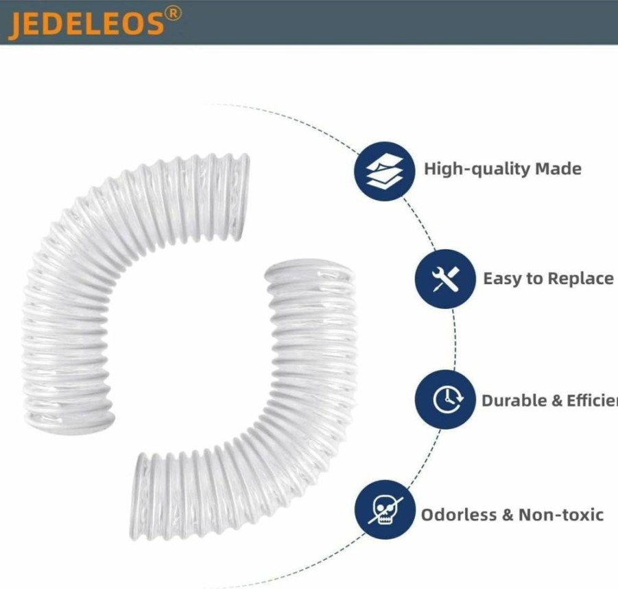 JEDELEOS 1-1/2" Lower Hose Replacement for Shark Rotator NV752 NV751 NV340 NV400 NV501 NV502 NV503 NV505 NV552 NV650 UV795 Upright Vacuum Cleaner Parts