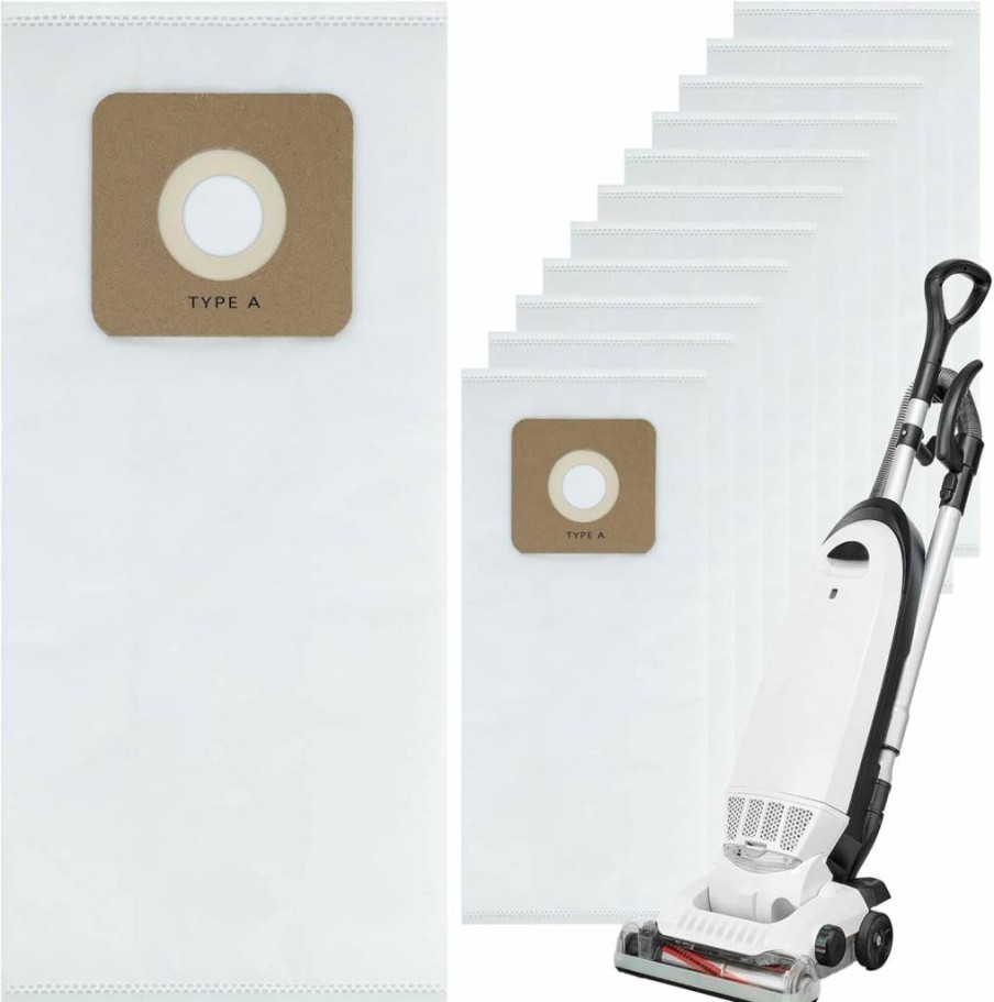 12 Pack ZQZiQi Type A HEPA Media Vacuum Bags Compatible with Simplicity 5000/6000 Series, Riccar R Series, 2000/4000 Series Upright Vacuums, Replaces SAH-6/RAH-6 Filters