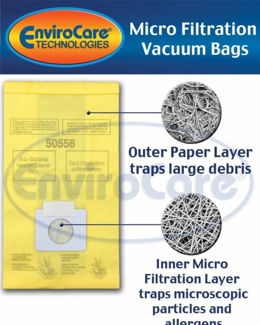 EnviroCare Vacuum Bags 9 Pack - Compatible with Kenmore Canister Models 50555, 50558, 50557 & Panasonic C-5 Type C Vacuums, High-Quality Replacement Filters