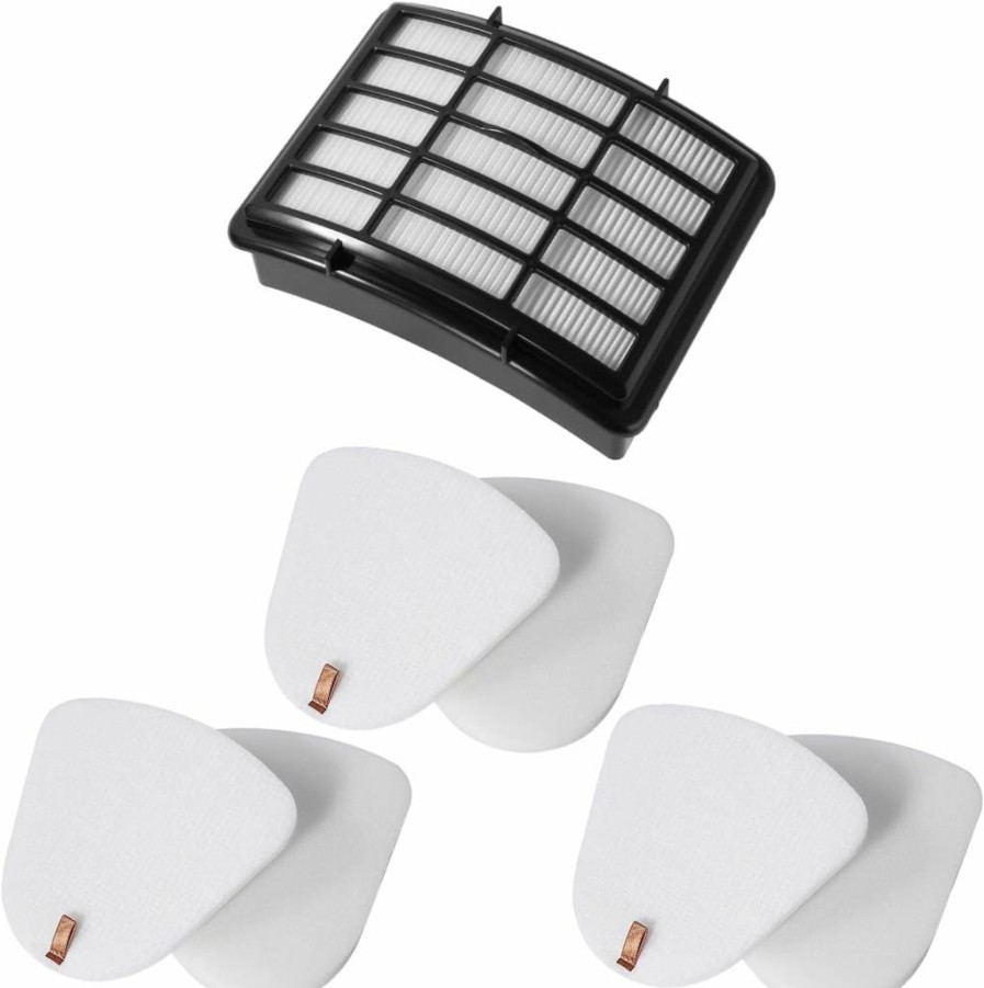 Durpeak HEPA Foam & Felt Filter Replacement Compatible with Shark Navigator NV350 NV351 NV352 NV355 NV360 NV370 UV440 UV490 UV540, 6-Pack (XFF350 XHF350)