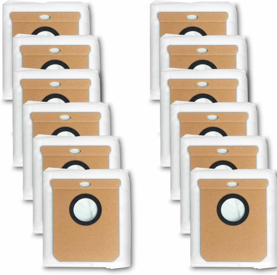 12 Pack Lavacum Replacement Vacuum Dust Bags for Eufy L50/L60 SES Self-Empty Station - 2.5L Large Capacity Disposable Dirt Bags Compatible with Robovac Cleaners