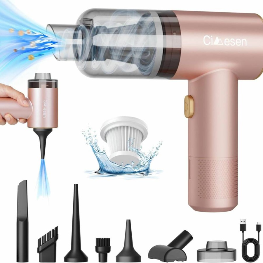 Cimesen Cordless Handheld Vacuum Cleaner 12000Pa Powerful 4-in-1 Portable Car Vacuum with Multi-Nozzles, Rechargeable 120W for Home Office Pet Hair Cleaning