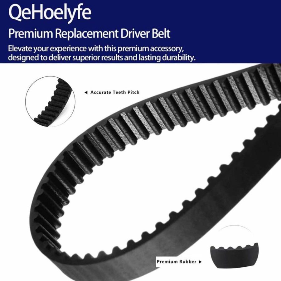 QeHoelyfe 2-Pack Shark Vacuum Drive Belt Replacement for HV380-HV384Q, NV800-NV803, UV810 Models - 8mm (5/16 Inch) 141-3GT-8 Brushroll Cleaner Belts