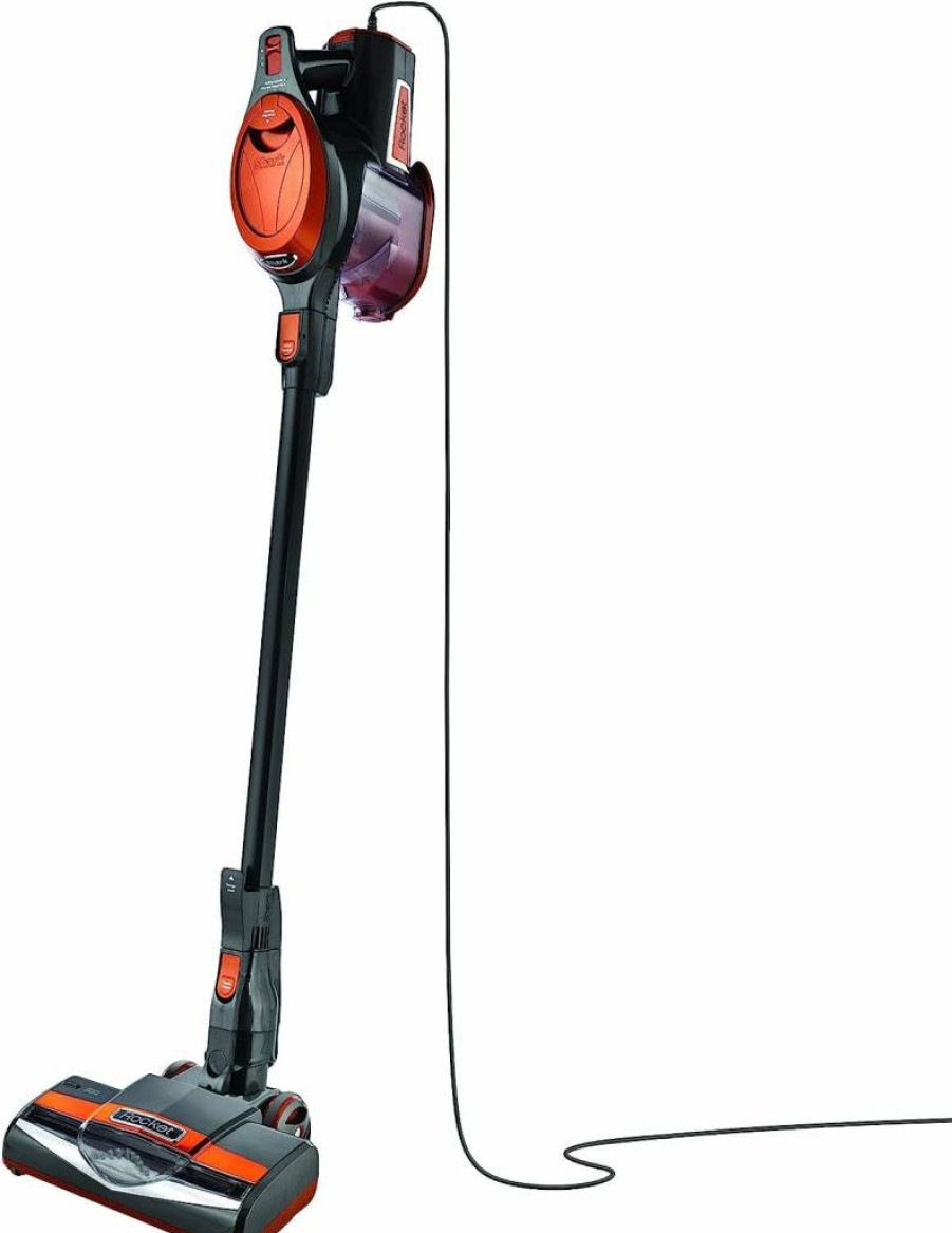 Shark Rocket HV302 Corded Bagless Vacuum Cleaner for Carpets and Hard Floors, Lightweight with Swivel Steering, Renewed (Orange)
