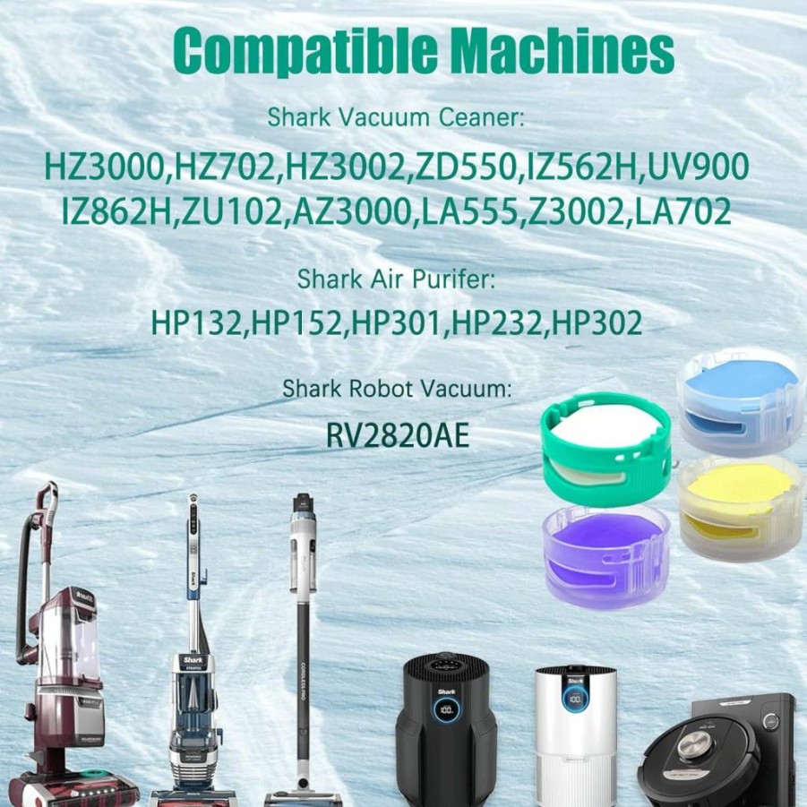 Eifrthe Odor Neutralizer Replacement for Shark 1541FC3000, AZ3000, AZ4002, IZ862H, Stratos & More Vacuum Models - Compatible with Shark Vacuum Parts 1541FC3000