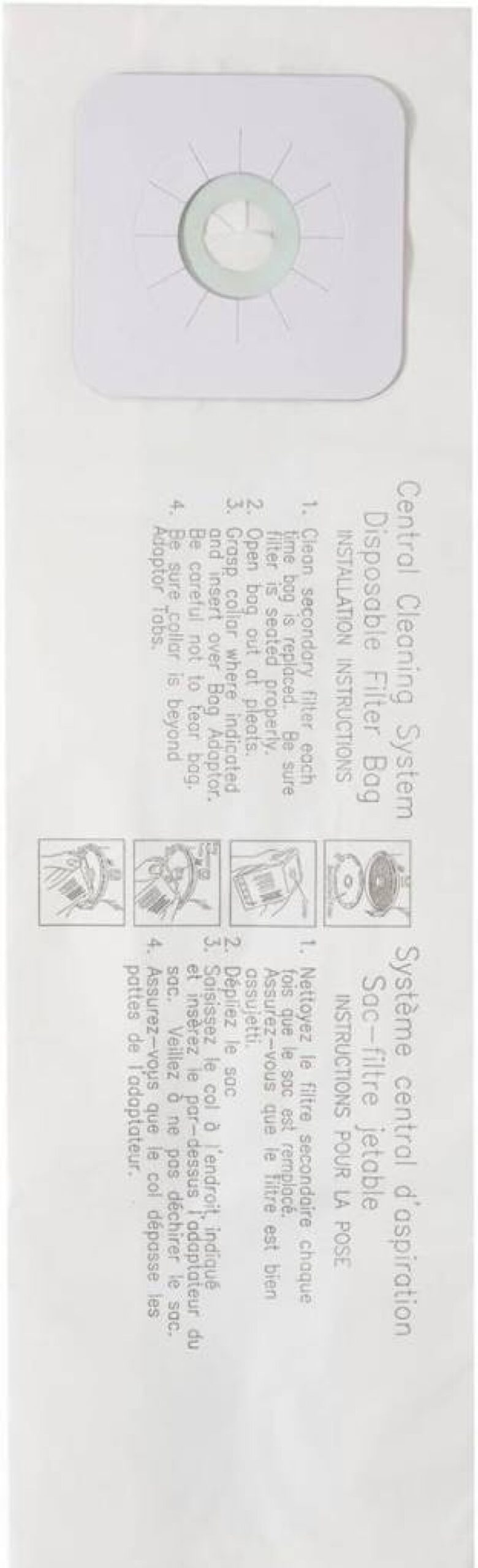 9Pack CF Clean Fairy 391 Vacuum Bags - Compatible With Nutone CV353, CV450, CV391, CV400, CV350, CV351, VX475, 44186, CV352, CV653, CV750, CF3918 Models - Central Vacuum System Replacement Filters