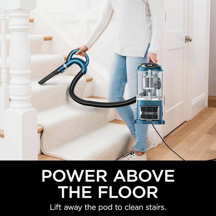 Shark Navigator Lift-Away Upright Vacuum with Self-Cleaning Brushroll, HEPA Filter, Swivel Steering, Pet Tools, Multi-Surface Cleaning, Teal (ZU503AMZ)