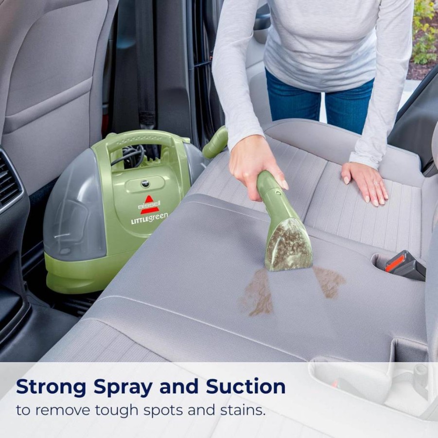Bissell Little Green 1400B Portable Carpet Cleaner for Home, Car & Upholstery – Compact Deep Cleaner with Attachments, Green