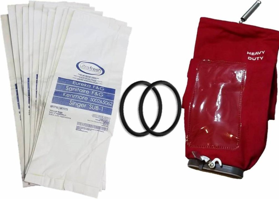 Electrolux Commercial Vacuum Cleaner Bundle with Outer Bag, 12 Multi-Layer Filtration Bags, and 2 Belts for Sanitaire Eureka Style Models