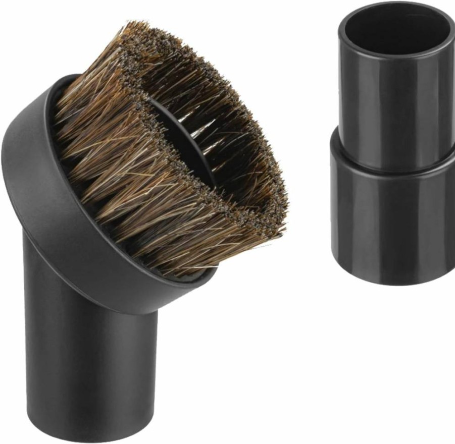 Krfeywwxip 1.25" Round Soft Horse Hair Dusting Brush Attachment - Compatible with Shark & Most Vacuum Cleaners, 25mm Hose Vacuum Accessory