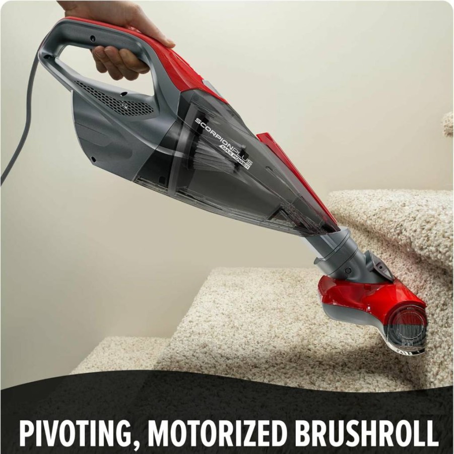 Dirt Devil Scorpion Plus Corded Handheld Vacuum Cleaner with Powerful Suction, Lightweight Design, Pivoting Stair Tool, Hose & Dusting Brush for Upholstery Cleaning