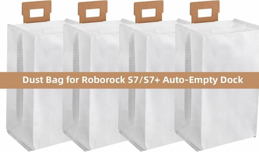 AnDongo 8 Pack 3L Replacement Dust Bags for Roborock S7/S7+ Auto-Empty Dock, Large Capacity Vacuum Cleaner Bags