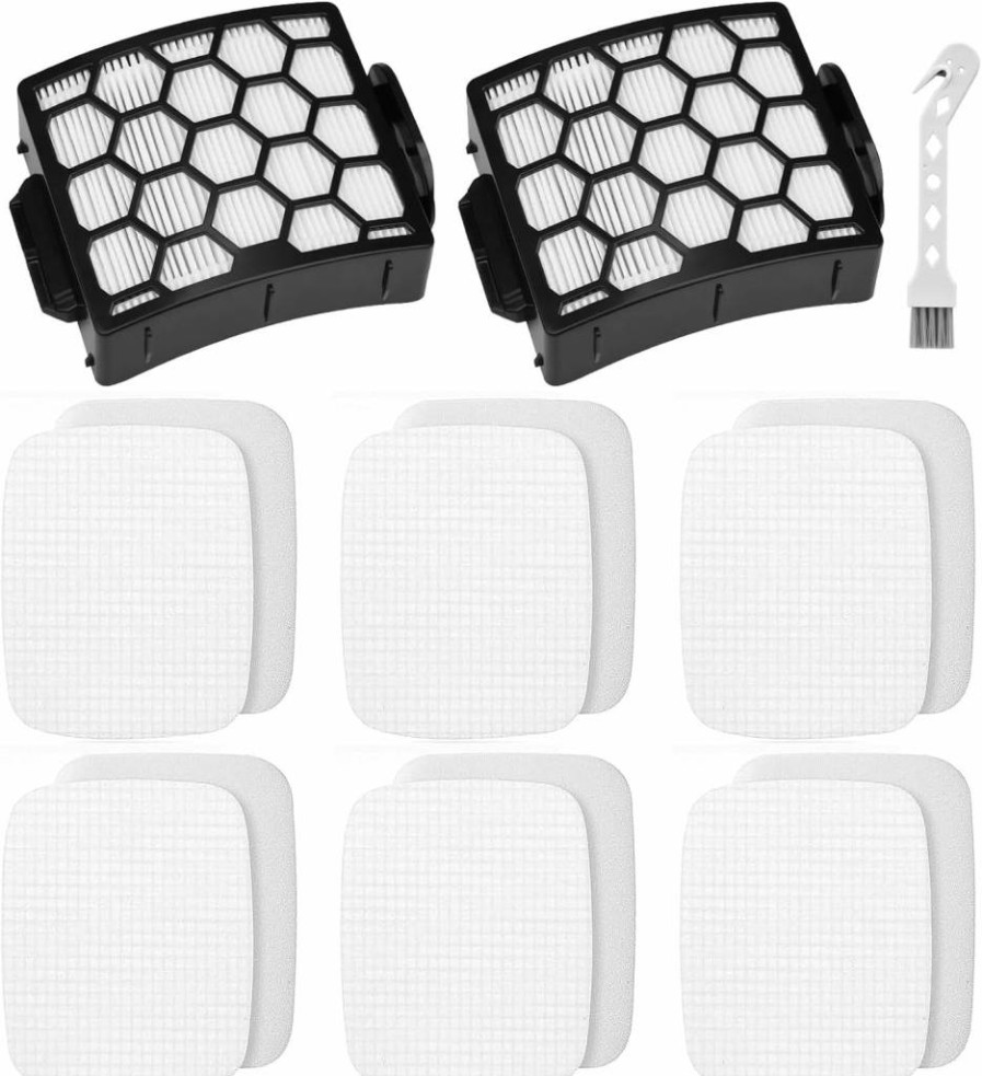 Artraise 12-Pack HEPA Foam Felt Filter Replacement Kit Compatible with Shark Duoclean Lift-Away Navigator Vacuum - Fits XHF320 & XFFK602UKT Models - UV850 UV900 Series