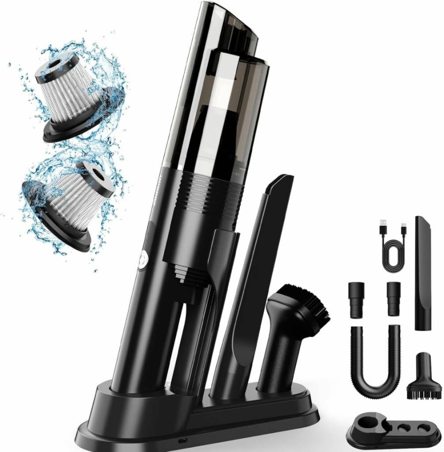 Upbooz Cordless Handheld Vacuum Cleaner - 10Kpa Powerful Suction, 2-Speed, Lightweight 4-in-1 for Car, Home, Pet Hair, Office with Charging Dock