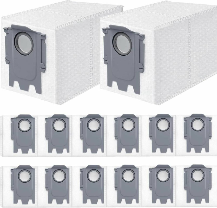 Bluearks 14 Pack 2.7L Large Capacity Dust Bags Replacement for Roborock Qrevo/Qrevo Pro/Qrevo Maxv/S8 Max Ultra/S5X/Saros 10 Robot Vacuum Cleaner