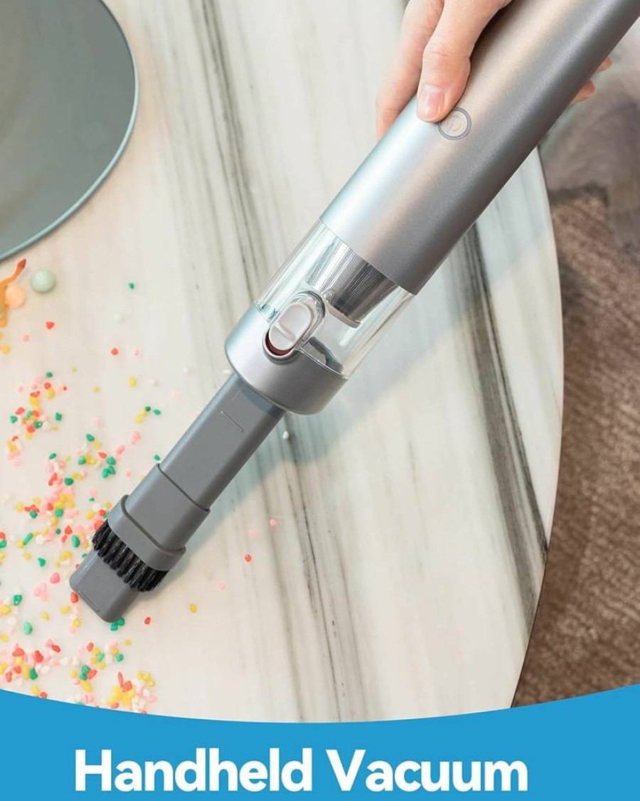 Brigii M1 Cordless Mini Handheld Vacuum - 3-in-1 Car Cleaner, Air Duster & Hand Pump with 3 Crevice Nozzles, Portable Rechargeable Vacuum for Small Spaces