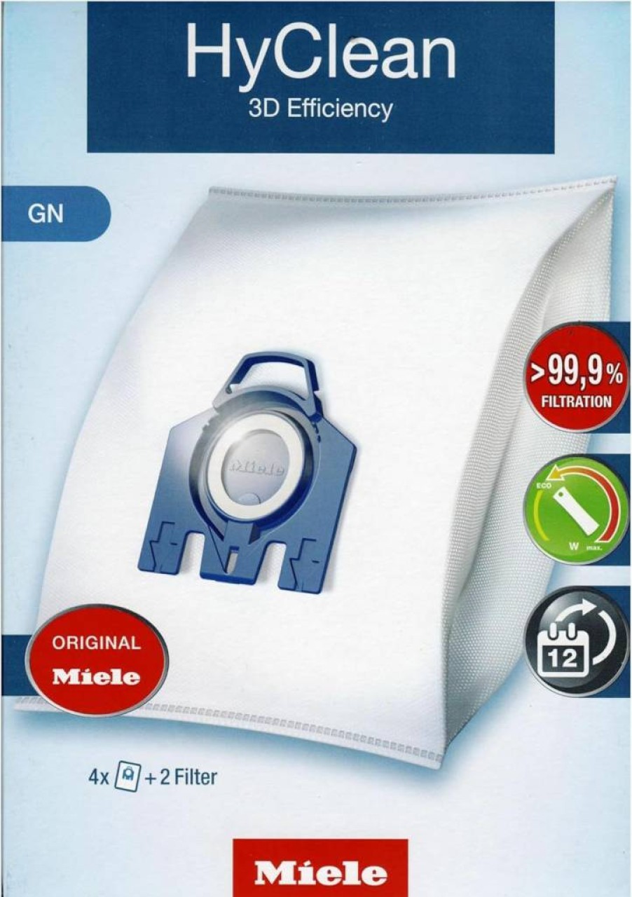 Miele Hyclean 3D GN Type Microfiber Dust Bags - Compatible with Miele Canister Vacuum Cleaners (Model 9917730) - High-Efficiency Replacement Filters