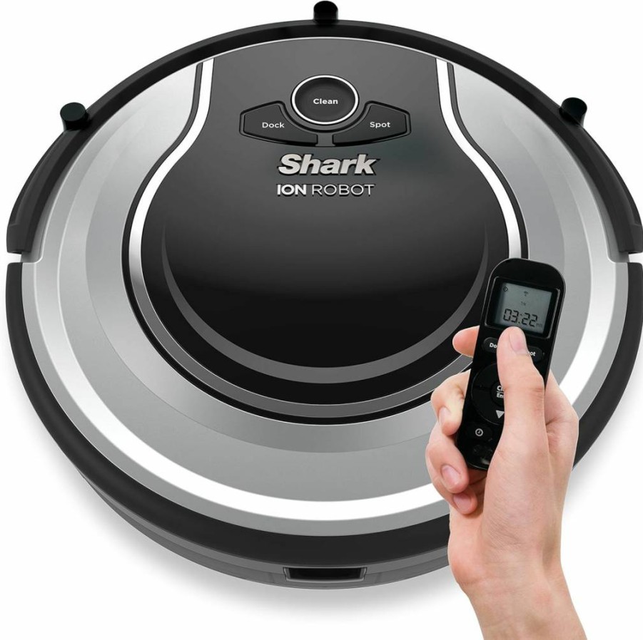 Shark AI Robot Vacuum Rv2001 with Smart Mapping, Self-Emptying, Pet Hair Pickup, Wi-Fi Connectivity, Works on Carpets & Hard Floors, Black/Silver