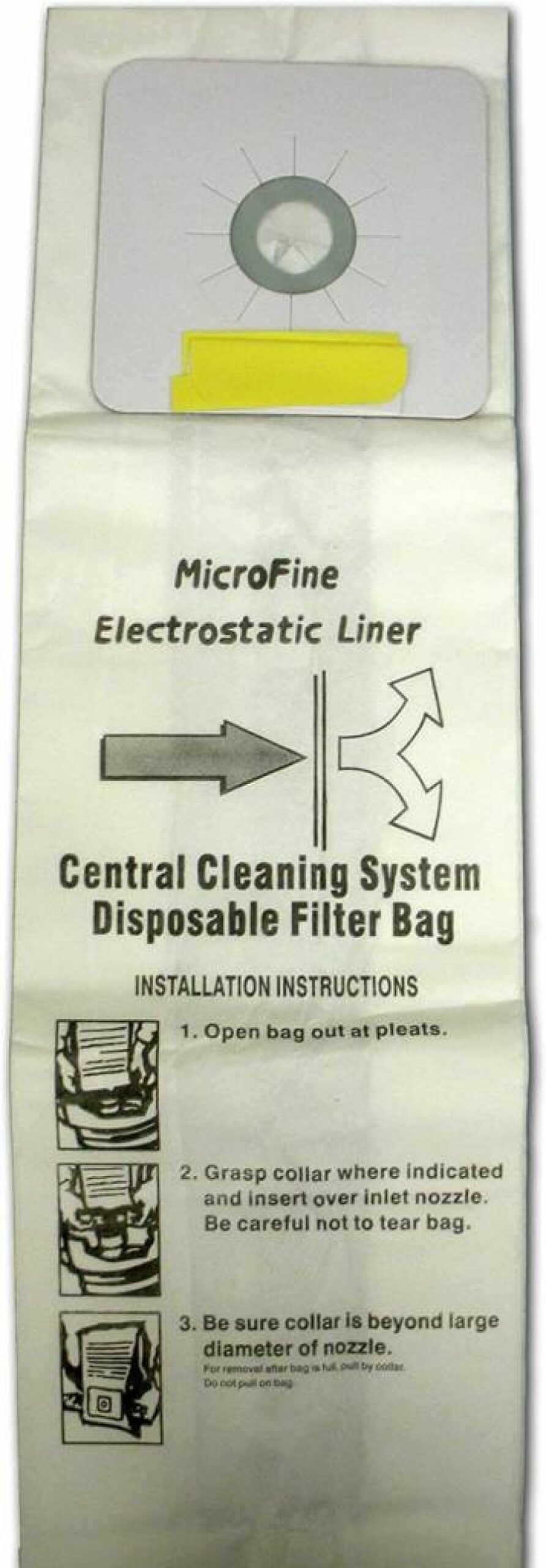 EnviroCare 3-Pack Replacement Micro Dust Bags for NuTone Central Vacuum Systems, White HEPA Filtration Bags