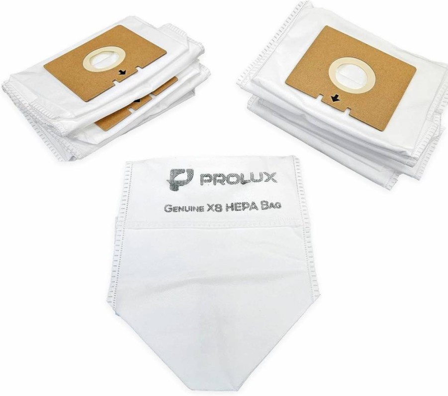 10-Pack Prolux X8 Vacuum Bags, Genuine HEPA Disposable Filters, Direct Fit for Prolux X8 Backpack Vacuums, US Designed
