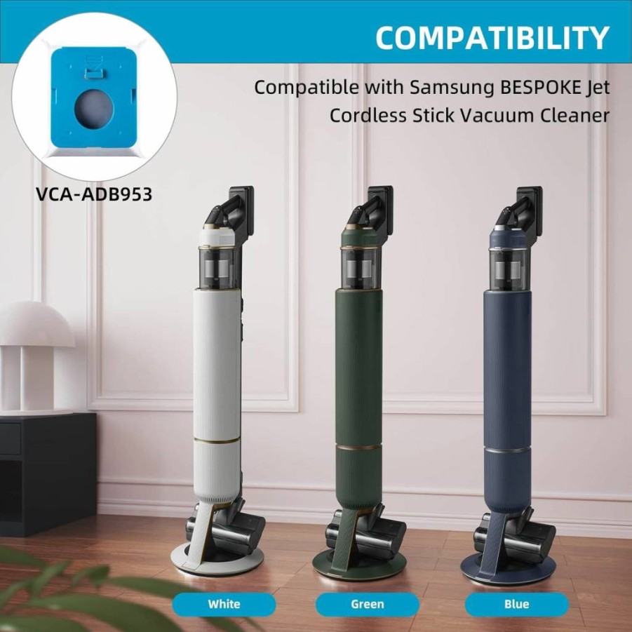 8 Pack BTRSOLUS 2.5L Large Capacity Dust Bags for Samsung Bespoke Jet Cordless Vacuum Cleaner, VCA-ADB953 Replacement Bags for All-in-One Clean Station