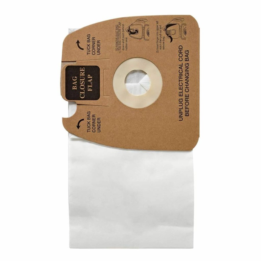 Sanitaire S3680 & SC3680 Vacuum Bags, Premium White Paper Pack of 5, Model 63253A