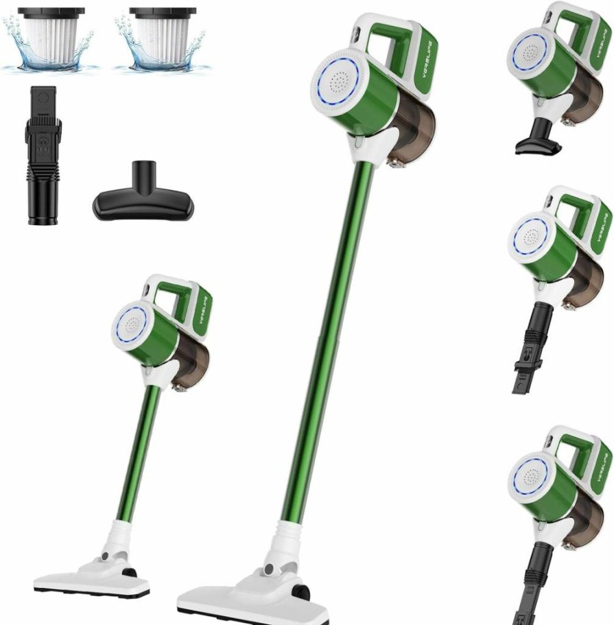 VersLife Cordless Stick Vacuum Cleaner for Pet Hair, 30KPA Powerful Suction, 6-in-1 Lightweight Handheld Vacuum, 35 Min Runtime, Ideal for Hard Floors & Carpets
