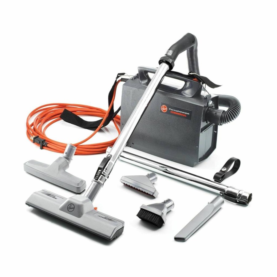 Hoover CH30000 Commercial Canister Vacuum Cleaner - 8 lbs Lightweight, Portable with Attachments, Professional Bagged Vacuum for Easy Cleaning, Black