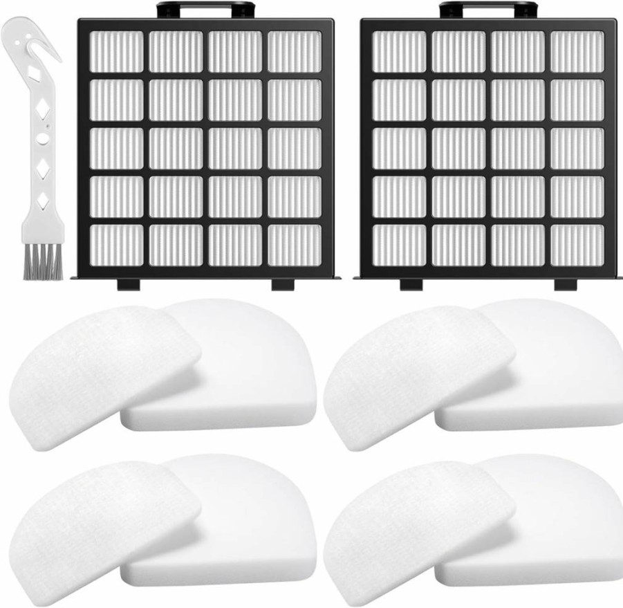 iSingo 6-Pack Replacement Filters for Shark PowerDetect AZ4002/AZ4000/AZ4000C/AZ4002W Vacuum - 2 HEPA + 4 Foam & Felt Filters