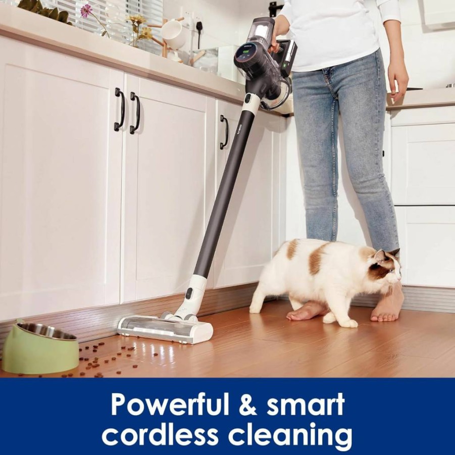 Tineco Pure One S11 Cordless Vacuum Cleaner - Smart Stick Handheld with Strong Suction, Lightweight Design for Deep Cleaning Hard Floors, Carpets, and Cars (Grey)