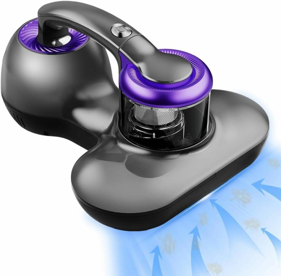 Hersven Handheld UV Mattress Vacuum Cleaner - 16Kpa Suction, 12800/min Vibrations for Beds, Sofas, Carpets & Fabric Surfaces