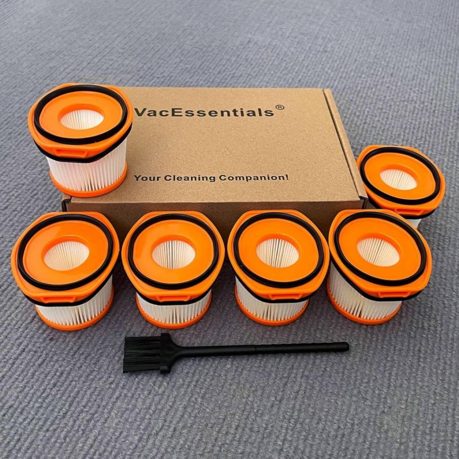 VacEssentials 6-Pack WSV630 Replacement Filters Compatible with Shark WandVac WS620 WS630 WS631 WS632 WS633 WS640 WS640AE WS640BL WS642 WS642AE – Fits Part #XFFWV360