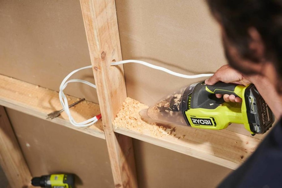 RYOBI R18V Cordless Handheld Vacuum Cleaner - 18V, 1100L/Min Suction, 60mL Dust Capacity, Body Only, Lightweight & Portable