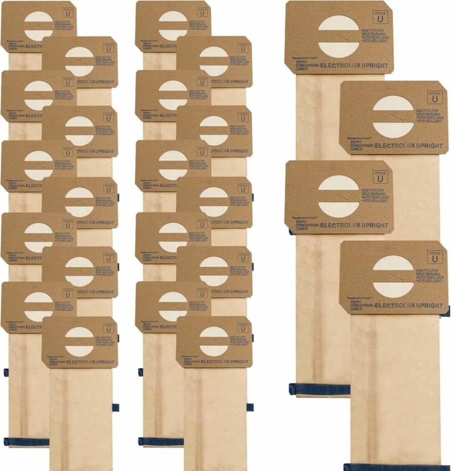 24-Pack Purzest Micro Filtration Vacuum Bags for Electrolux & Aerus Upright Vacuums - Compatible with Discovery II, Lux 4000, Ultralux, Genesis, Prolux, Epic 3500 Models