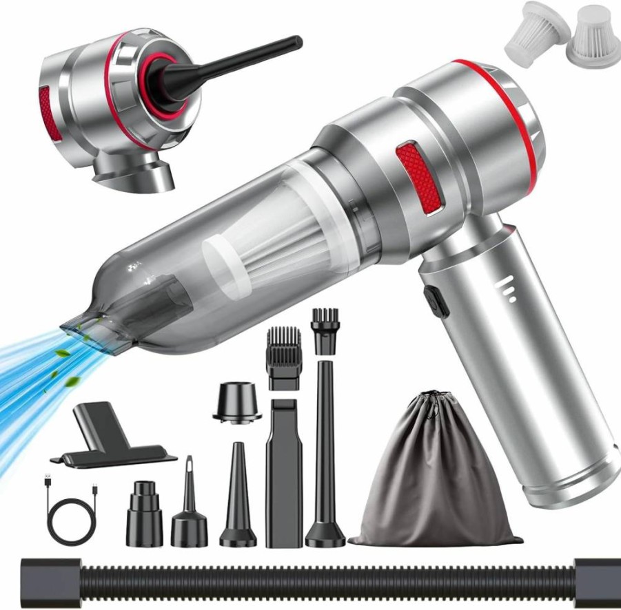 WINWEND Cordless Car Vacuum Cleaner 22000Pa High Power - 4 in 1 Handheld Vacuum with Brushless Motor, Air Duster, Blower & Pump for Cars, Home, Office