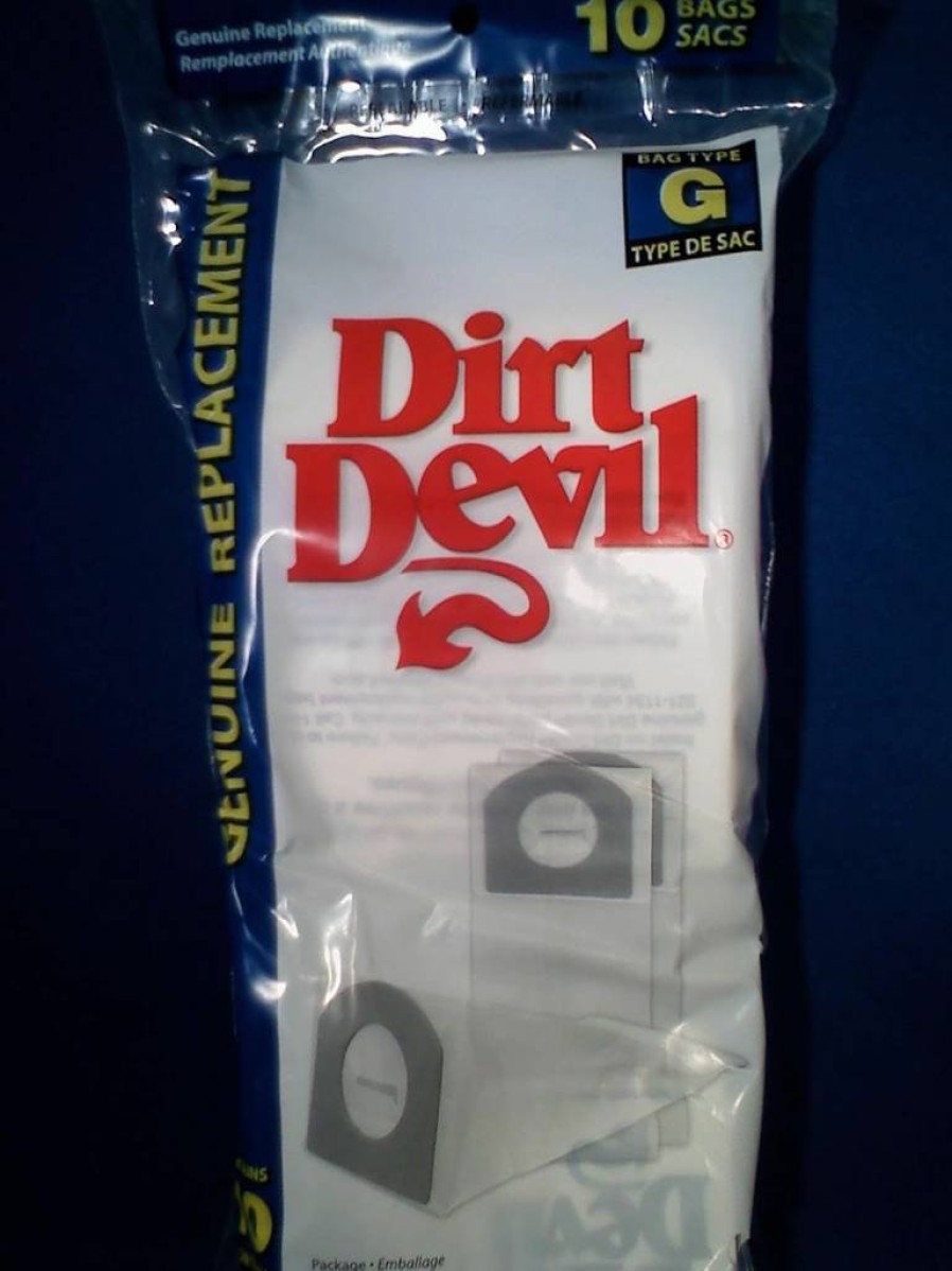 Dirt Devil Type G Vacuum Bags 10-Pack, Compatible with Multiple Models, 3010348001, White, OEM Replacement Filters for Powerful Cleaning