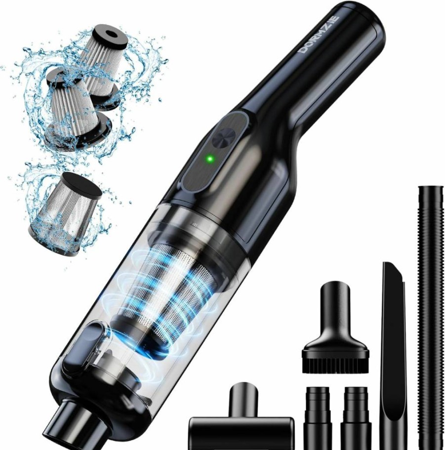 Dormzie Cordless Handheld Vacuum Cleaner - 16000Pa Powerful Suction, 1.3Lbs Lightweight, Rechargeable for Home, Car, Pet Hair, with Brushless Motor & Multi-Accessories