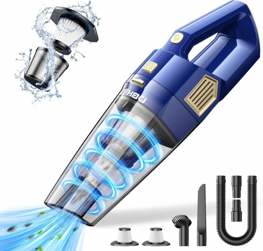DBHAL Cordless Handheld Vacuum Cleaner - 15000Pa Powerful Suction, Lightweight & Portable with Multi Accessories, Rechargeable for Car and Home Cleaning