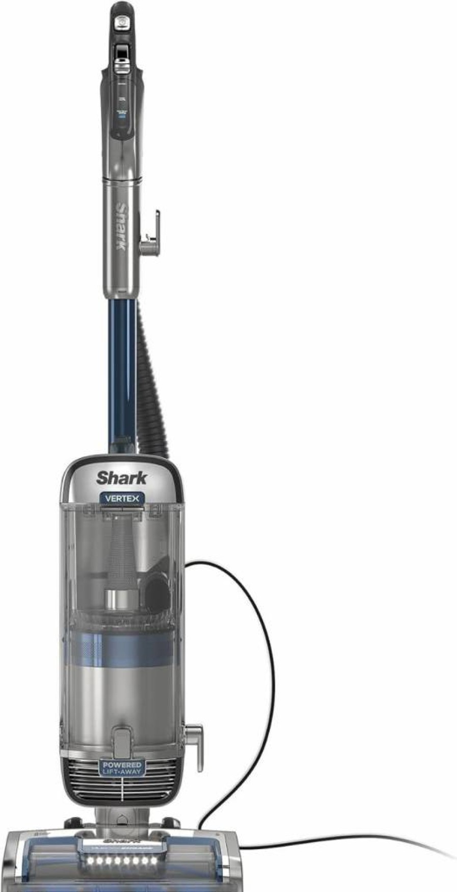 Shark AZ2000 Vertex Upright Vacuum with DuoClean, PowerFins, Self-Cleaning Brushroll, HEPA Filter, 1Qt Dust Cup, Lift-Away, Blue (Renewed)