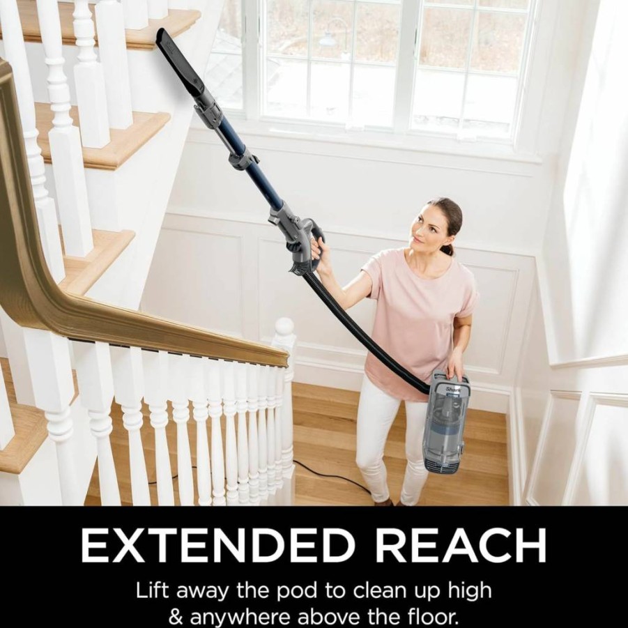Shark AZ2000 Vertex Upright Vacuum with DuoClean, PowerFins, Self-Cleaning Brushroll, HEPA Filter, 1Qt Dust Cup, Lift-Away, Blue (Renewed)