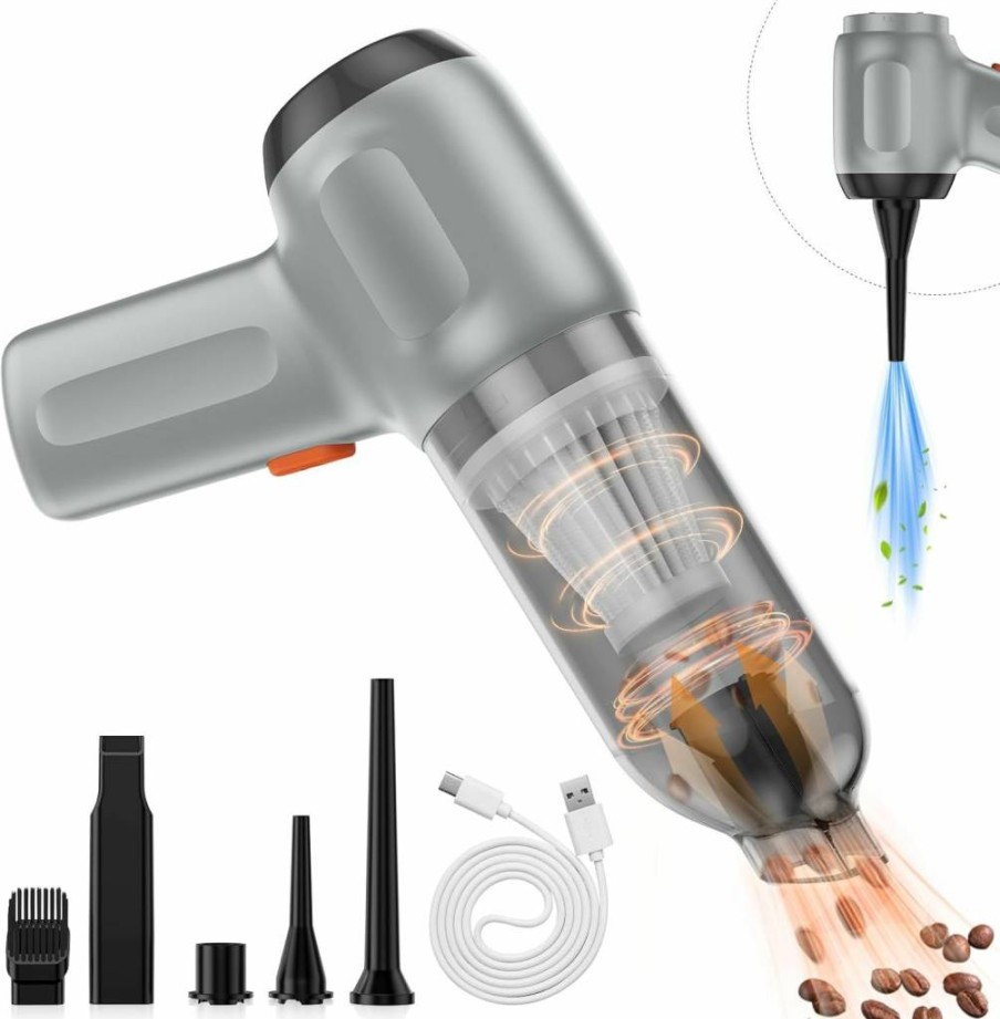 Fanisic Cordless Handheld Vacuum Cleaner - 8000Pa Strong Suction, 3-in-1 Portable Car Vacuum for Dust, Air Blowing & Inflating, Rechargeable Mini Vac for Car, Home, Keyboard, Swim Rings