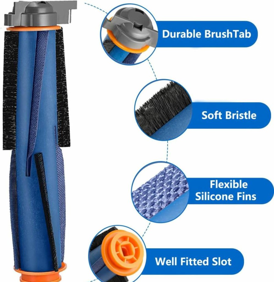 ZXHUANGOH Main Brush Replacement Compatible with Shark AI Robot Vacuum AV2501S, AV2501AE, AV2511AE, RV2502AE, AV2610WA, RV2610WD, AV2510AOUS, RV2520AOUS, Shark Matrix AV2310AE, RV2300, RV2310, RV2310AE - Robotic Vacuum Cleaner Parts