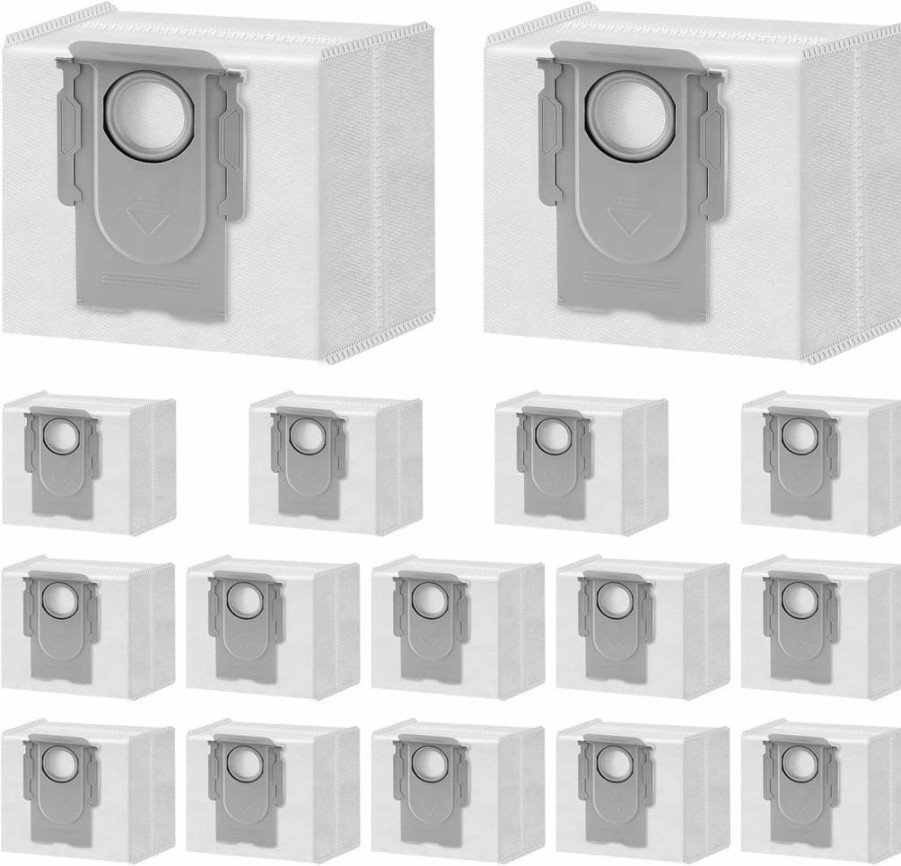 16 Pack Lacvik Q5 Dust Bags for Roborock Q5, Q7, Q8, S7, S8 Series Robot Vacuums - 3.6L Vacuum Replacement Bags Compatible with Q5 Max+, Q7 Max+, S8 Pro Ultra, S7 MaxV Ultra