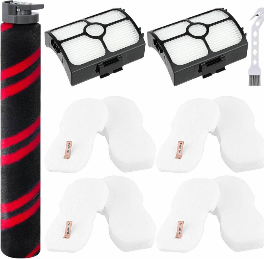 Leadaybetter Hz3002 Vacuum Brush Roller & Filter Replacement Compatible with Shark Hz3002, Hz3000, Stratos Cordless Ultralight & Corded Stick Vacuum - Replaces Part # XFFKHZ3000, XHFHZ3000