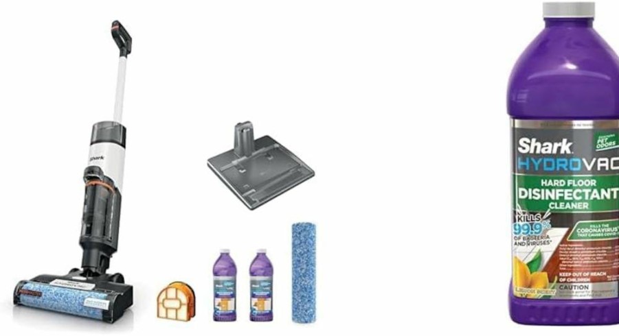 Shark Cordless HydroVac Wet Dry Vacuum Mop - 3-in-1 Self-Cleaning Hard Floor Cleaner with Strong Suction, Dual Brushrolls & Cleaning Solutions for Floors and Rugs, Model AW261